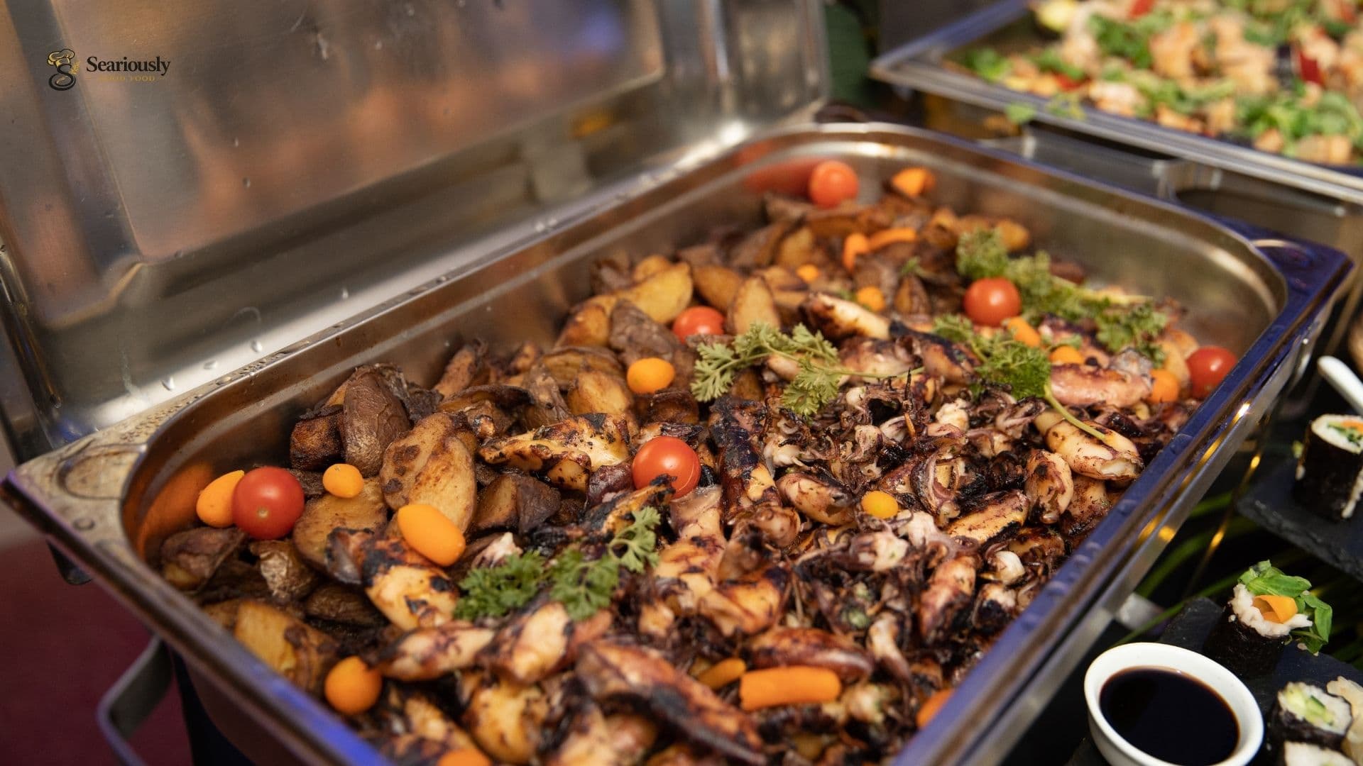 Grilled chicken chafing